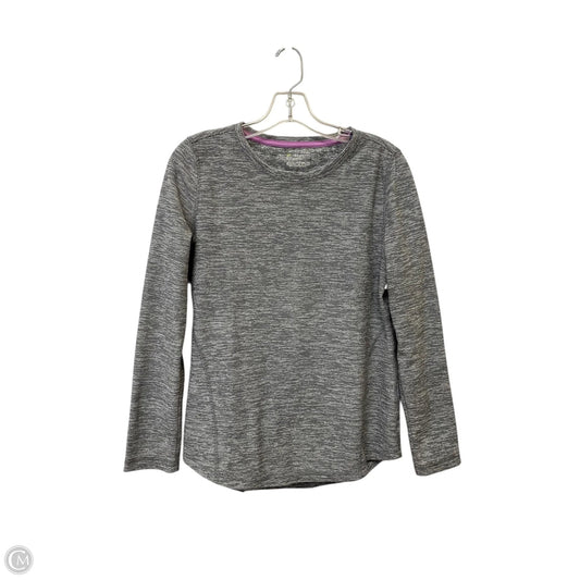 Athletic Top Long Sleeve Crewneck By Tek Gear In Grey, Size: S