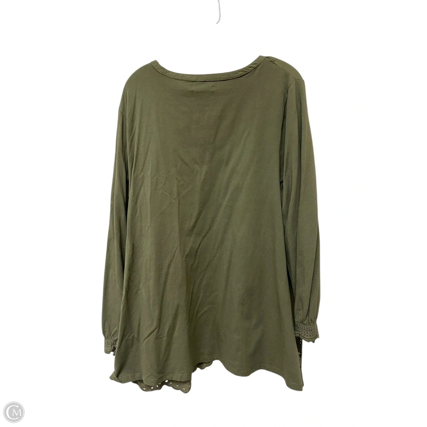 Top Long Sleeve Basic By Lane Bryant In Green, Size: 20