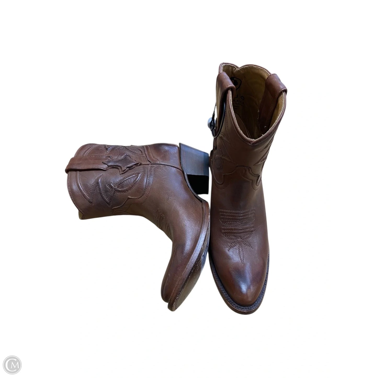 Boots Western By Clothes Mentor In Brown, Size: 7.5