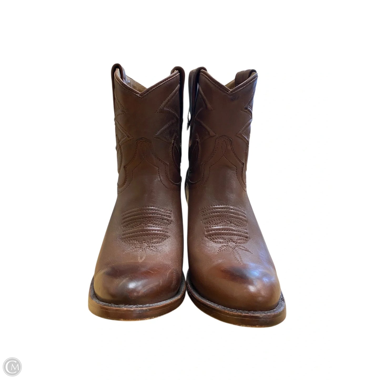 Boots Western By Clothes Mentor In Brown, Size: 7.5