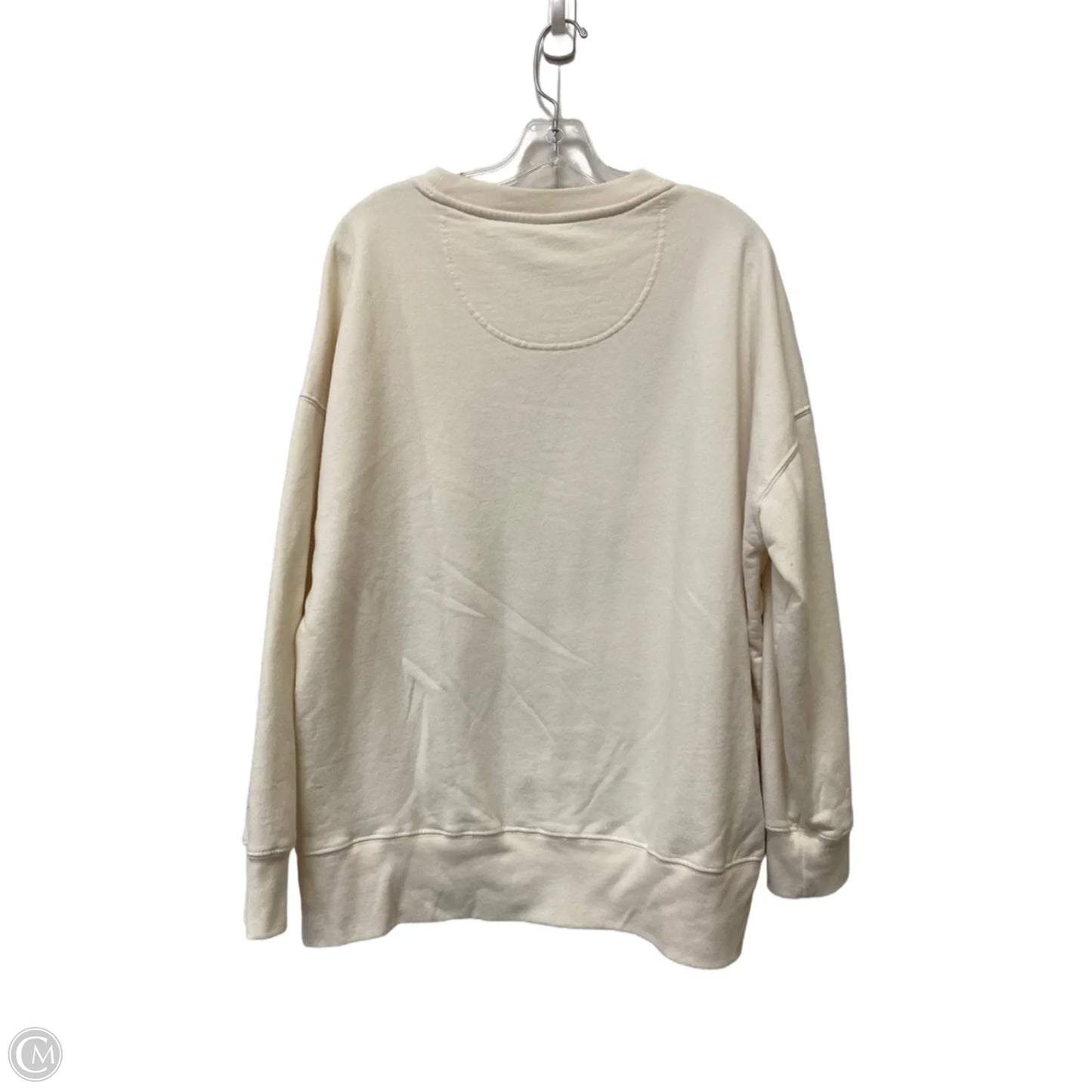 Sweatshirt Crewneck By Cme In Cream, Size: L