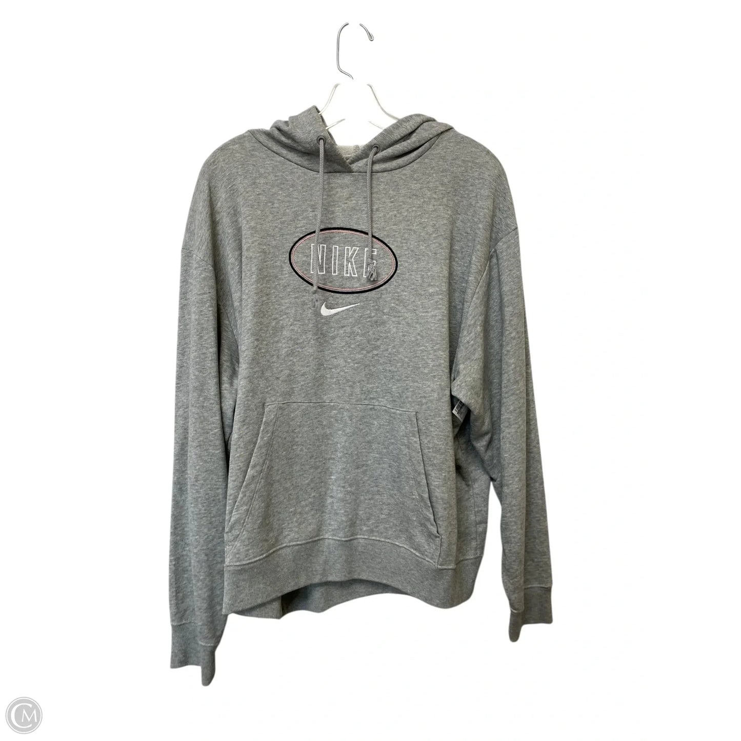 Sweatshirt Hoodie By Nike Apparel In Grey, Size: L
