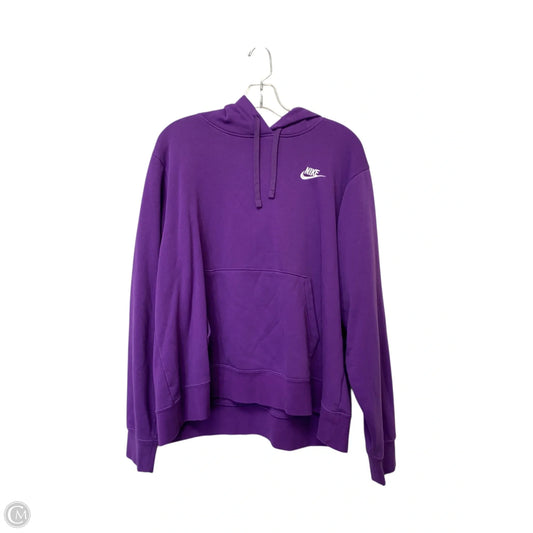 Sweatshirt Hoodie By Nike Apparel In Purple, Size: Xl