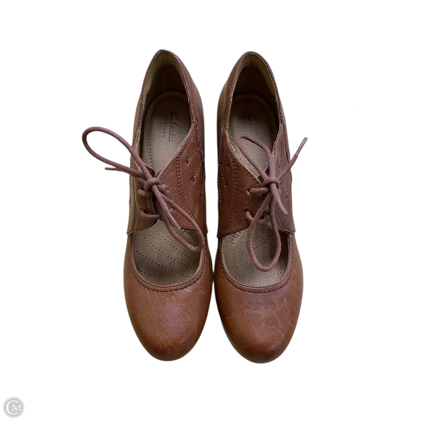 Shoes Heels Block By Clarks In Brown, Size: 10