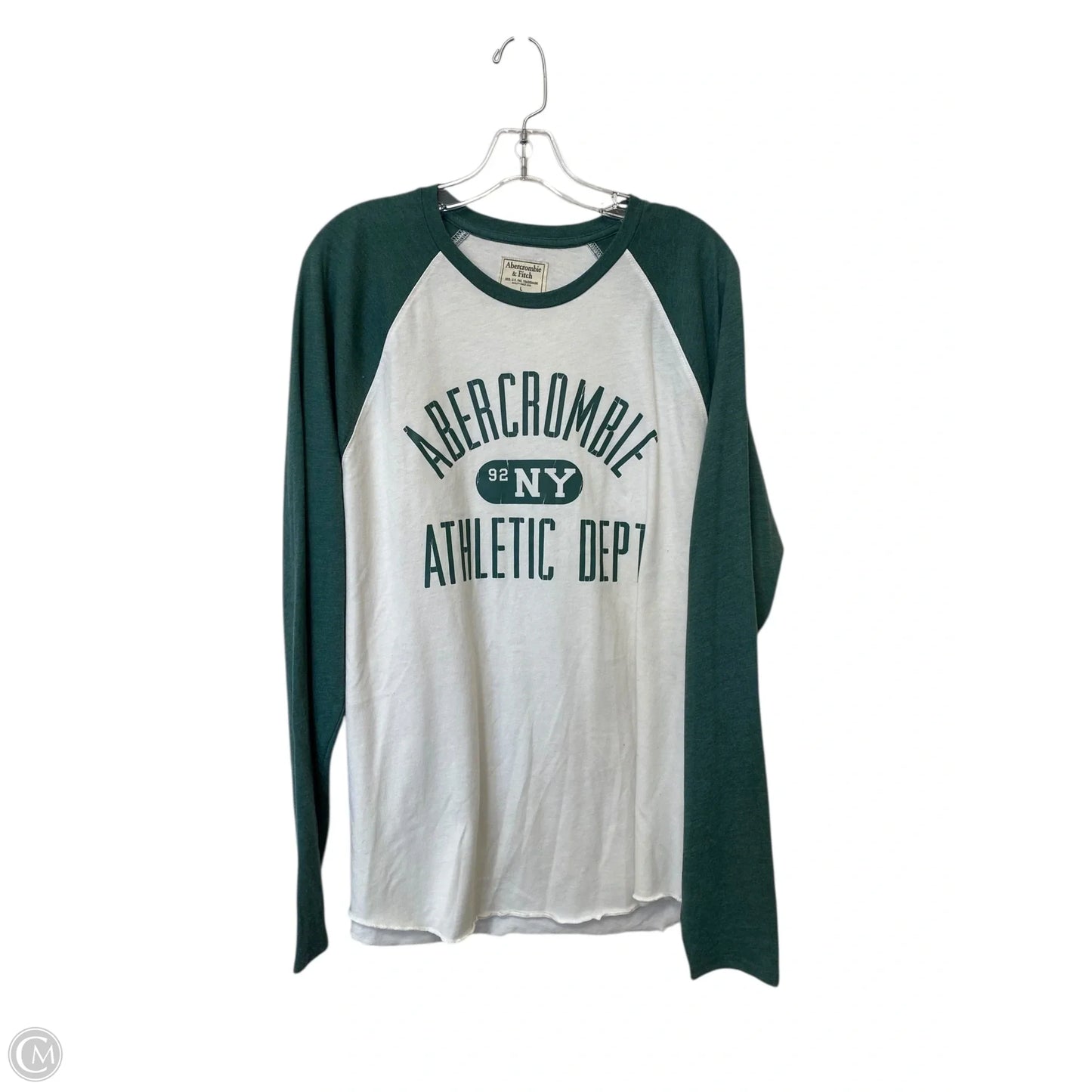 Top Long Sleeve By Abercrombie And Fitch In Cream, Size: L