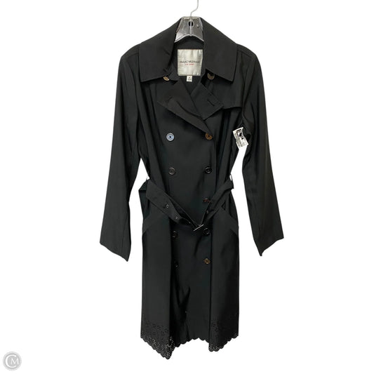 Coat Trench Coat By Isaac Mizrahi Target In Black, Size: M