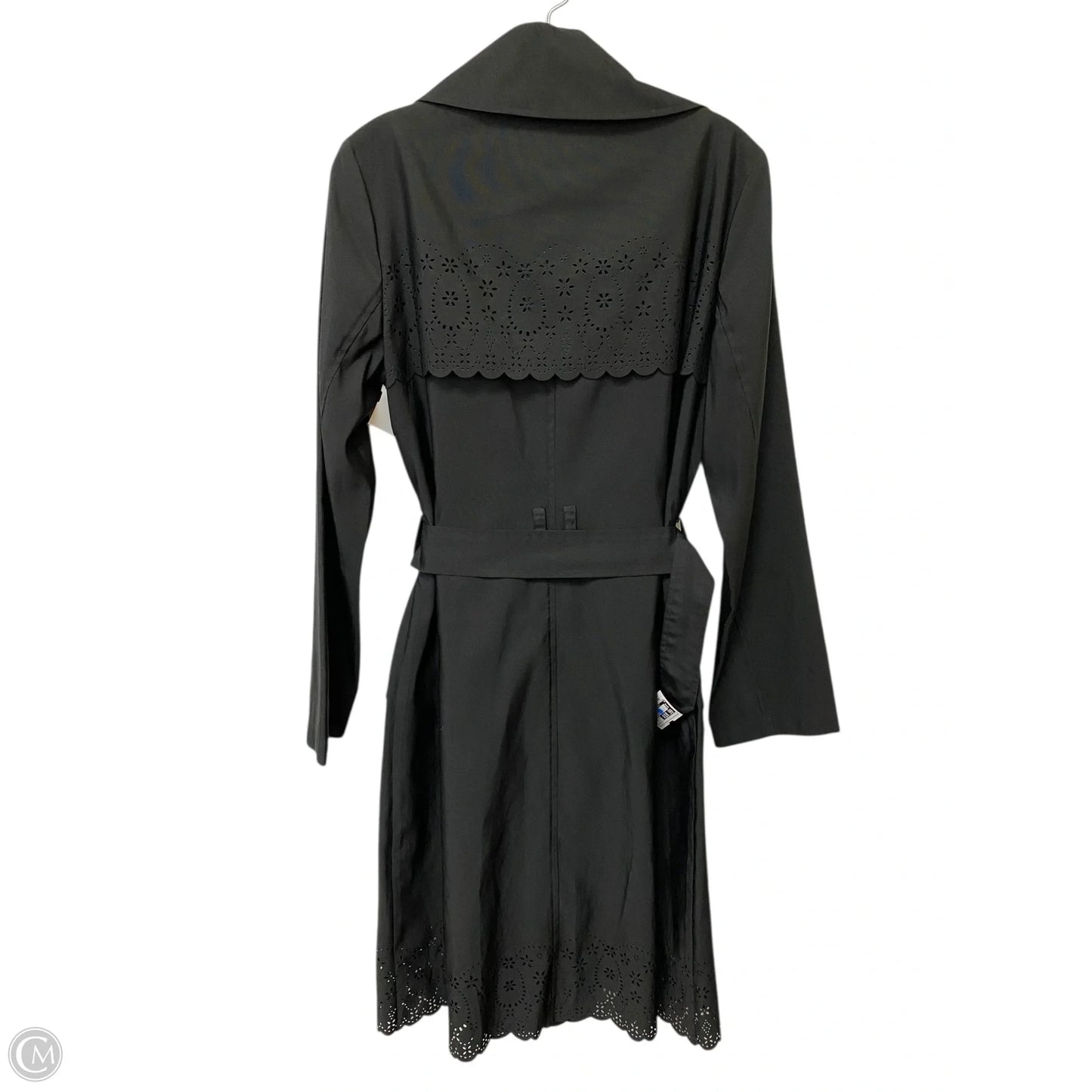 Coat Trench Coat By Isaac Mizrahi Target In Black, Size: M