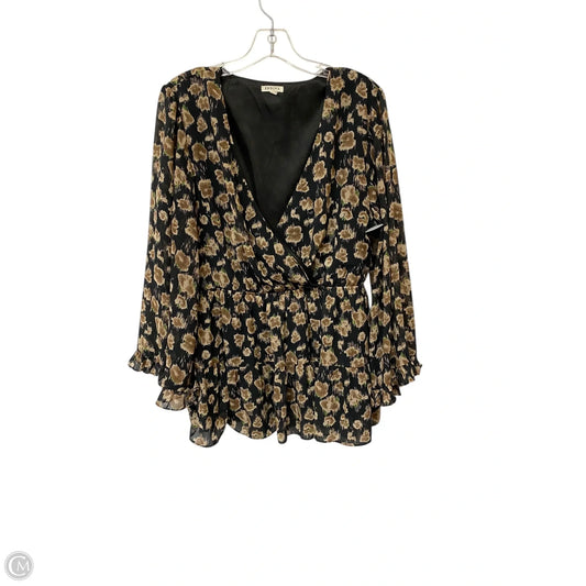 Top Long Sleeve By Jodifl In Floral Print, Size: L