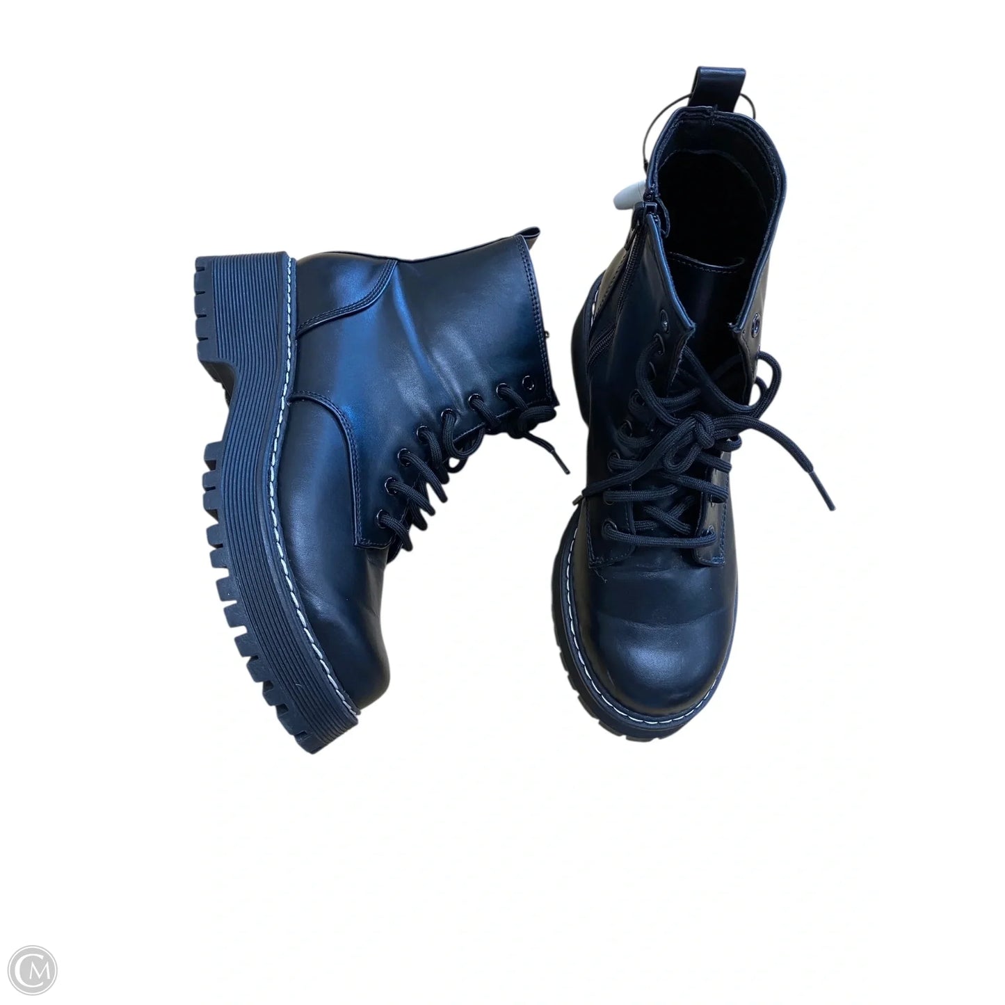 Boots Combat By No Boundaries In Black, Size: 8.5