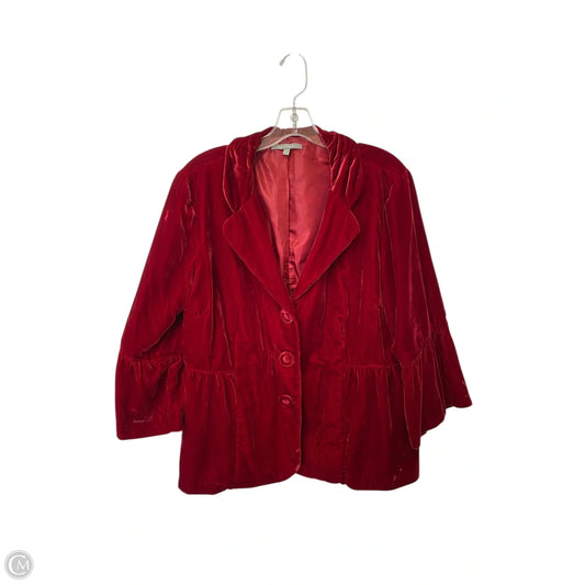 Blazer By Ny Collection In Red, Size: Xl