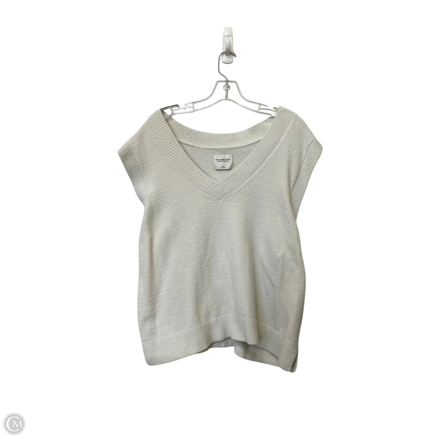 Vest Sweater By Abercrombie And Fitch In Cream, Size: Xxl