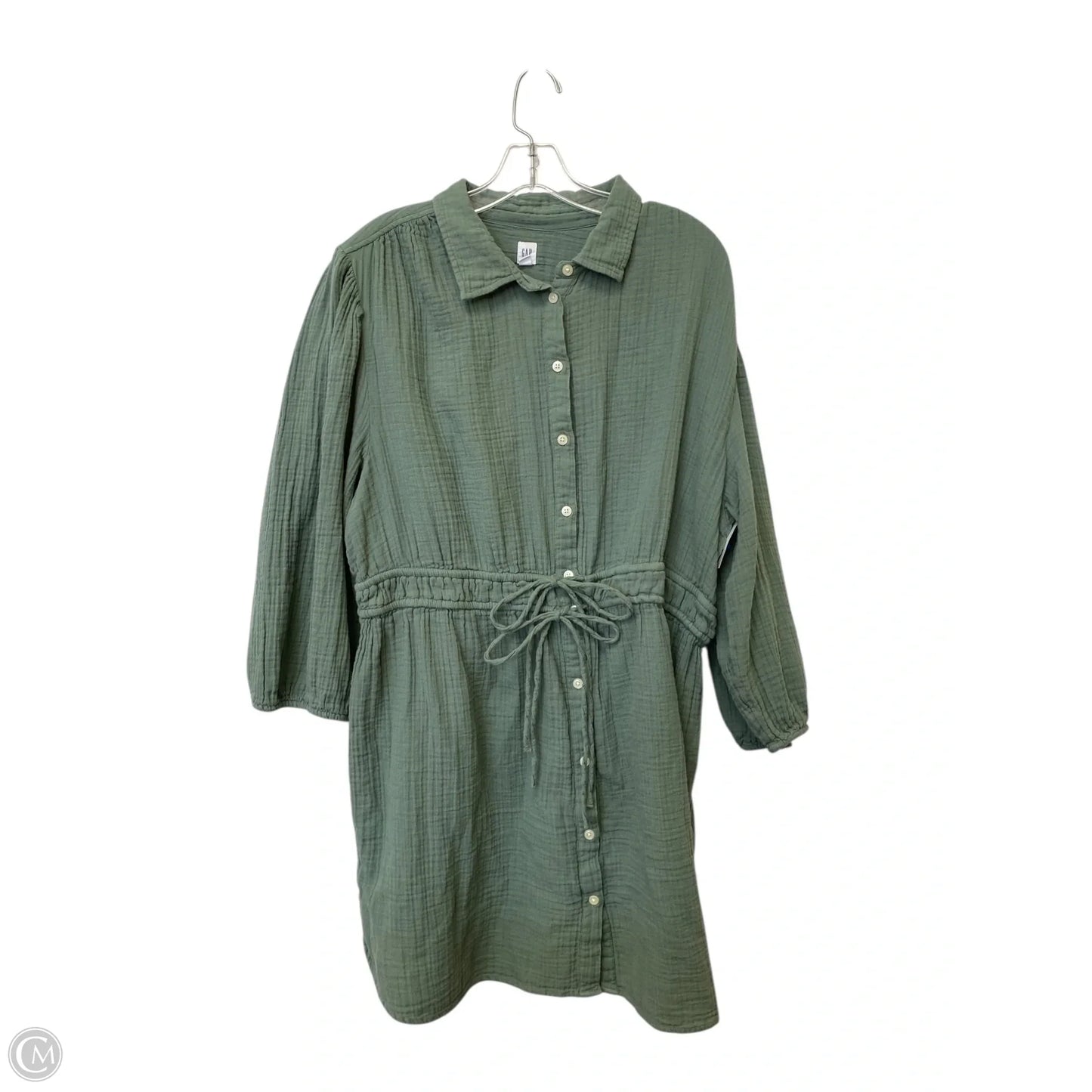 Dress Casual Midi By Gap In Green, Size: Xl