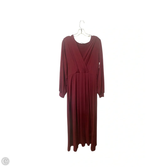 Dress Casual Maxi By Cmf In Maroon, Size: Xl