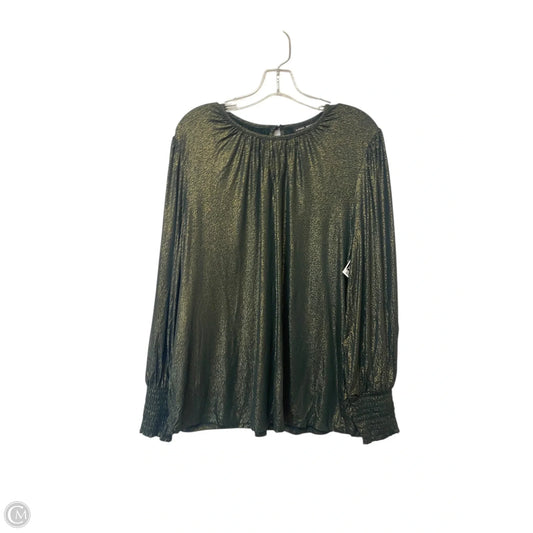 Top Long Sleeve By Lane Bryant In Gold & Green, Size: 16