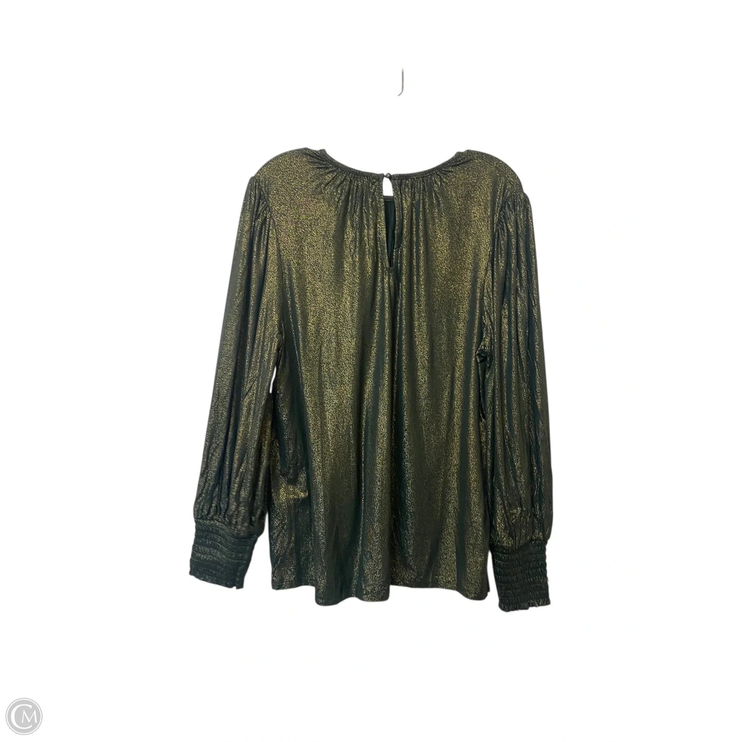Top Long Sleeve By Lane Bryant In Gold & Green, Size: 16