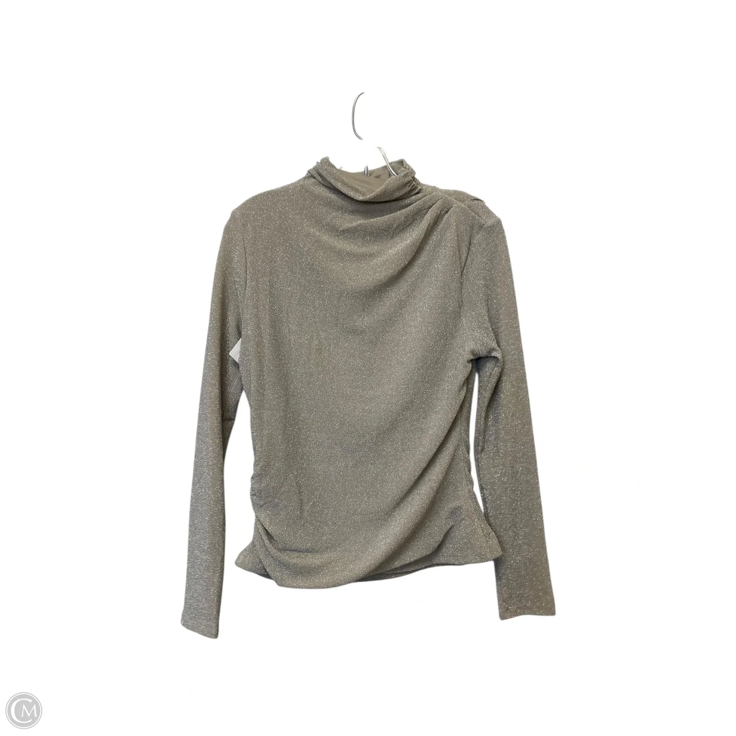 Top Long Sleeve By White House Black Market In Silver, Size: S
