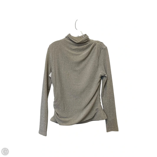 Top Long Sleeve By White House Black Market In Silver, Size: S