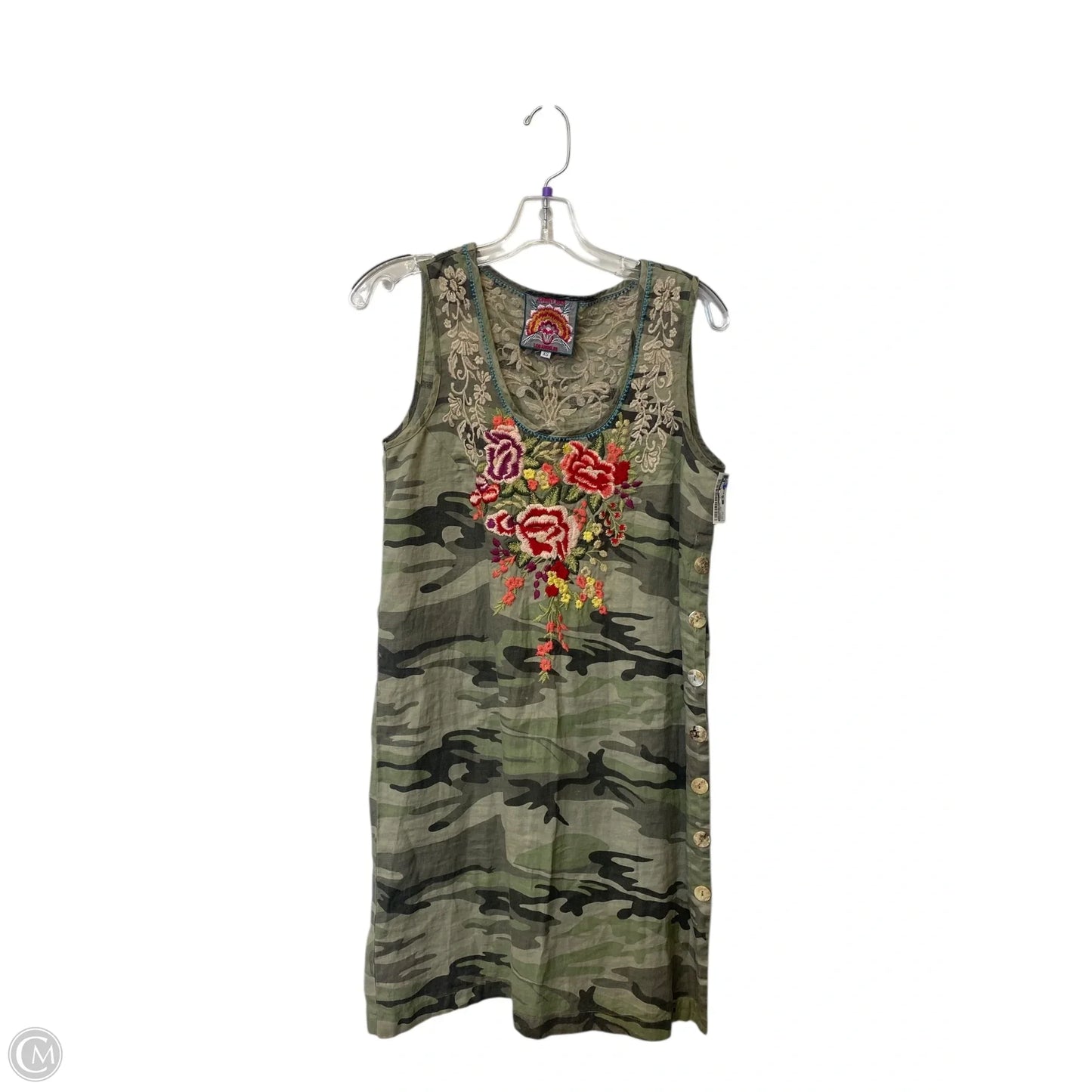 Dress Casual Midi By Johnny Was In Chartreuse, Size: Xs