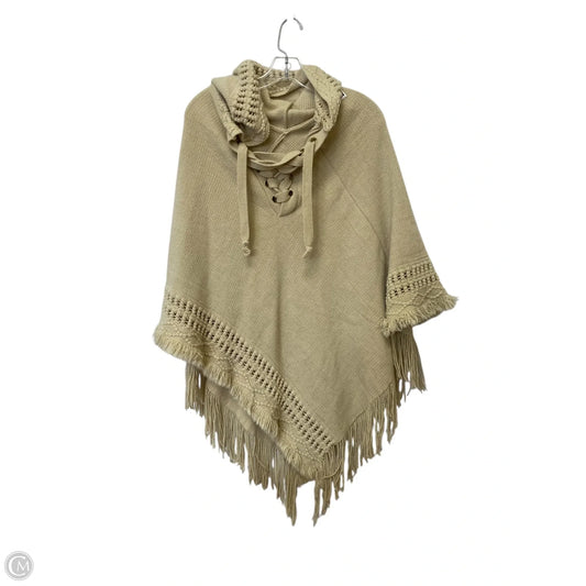 Poncho By Clothes Mentor In Tan, Size: M