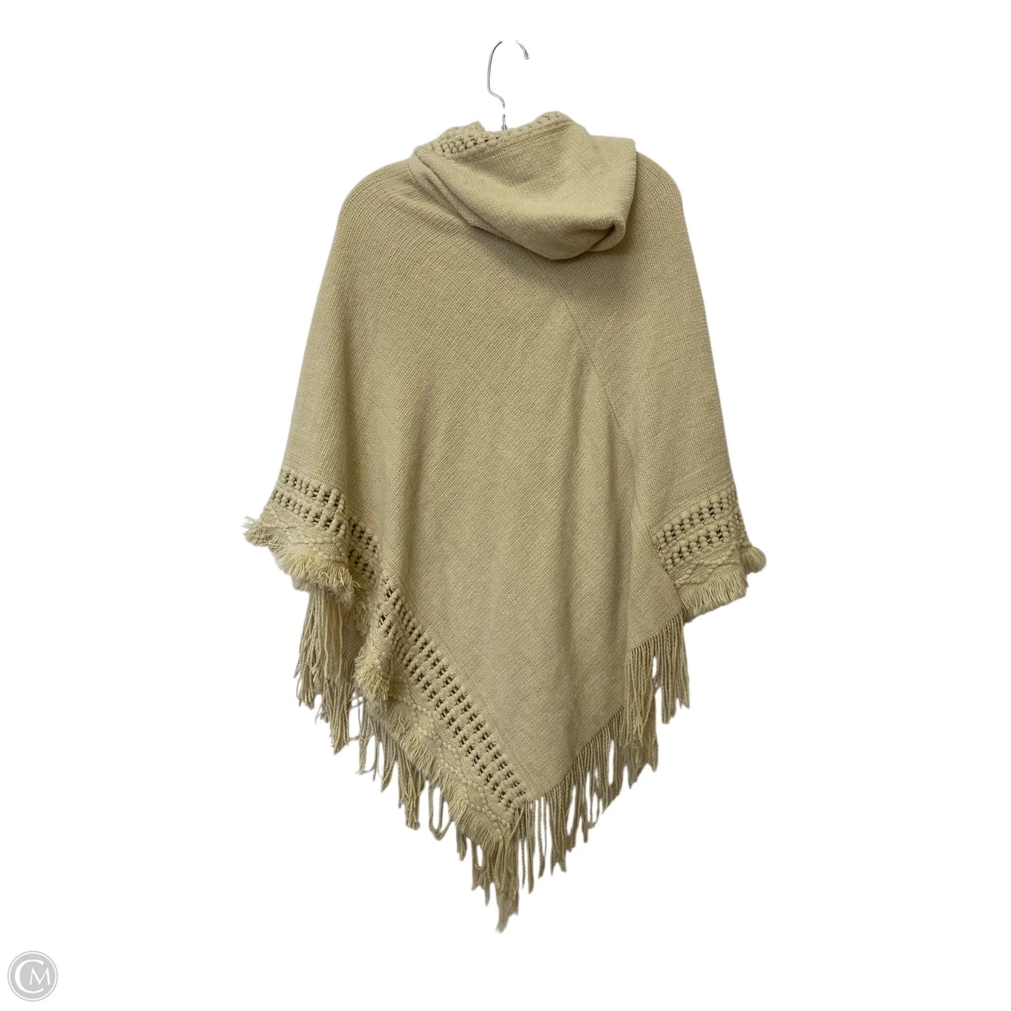 Poncho By Clothes Mentor In Tan, Size: M