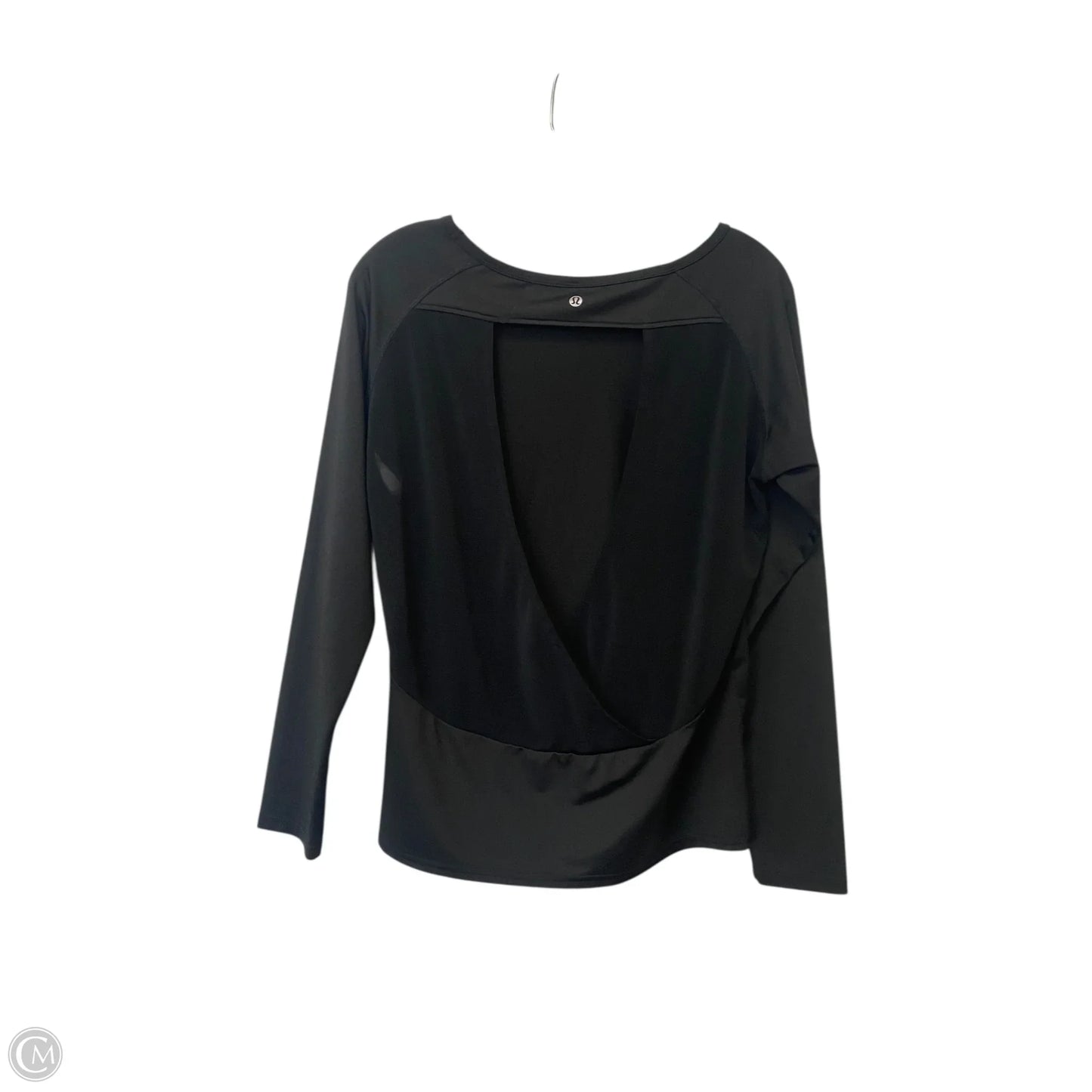 Athletic Top Long Sleeve Crewneck By Lululemon In Black, Size: M