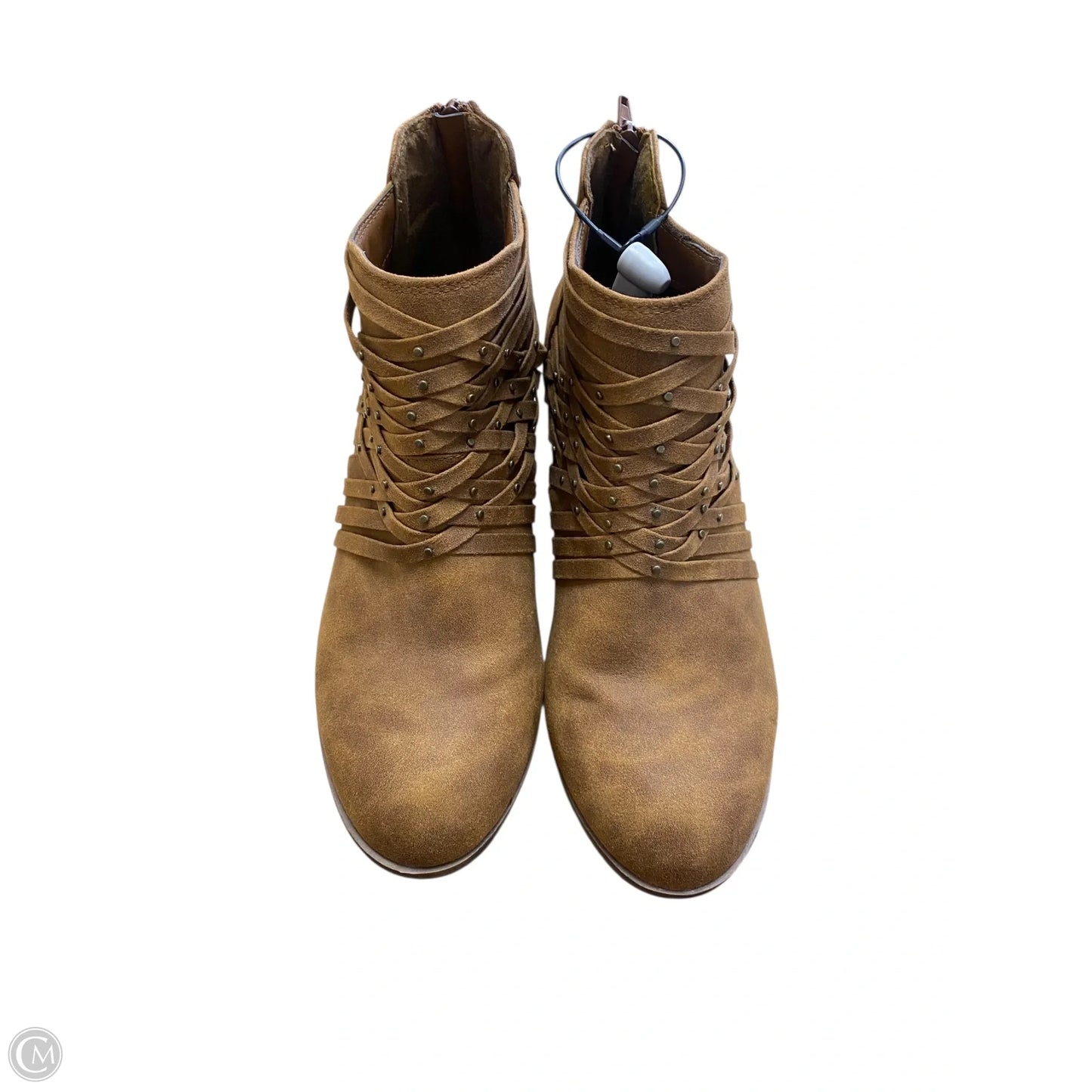 Boots Ankle Heels By Clothes Mentor In Tan, Size: 9