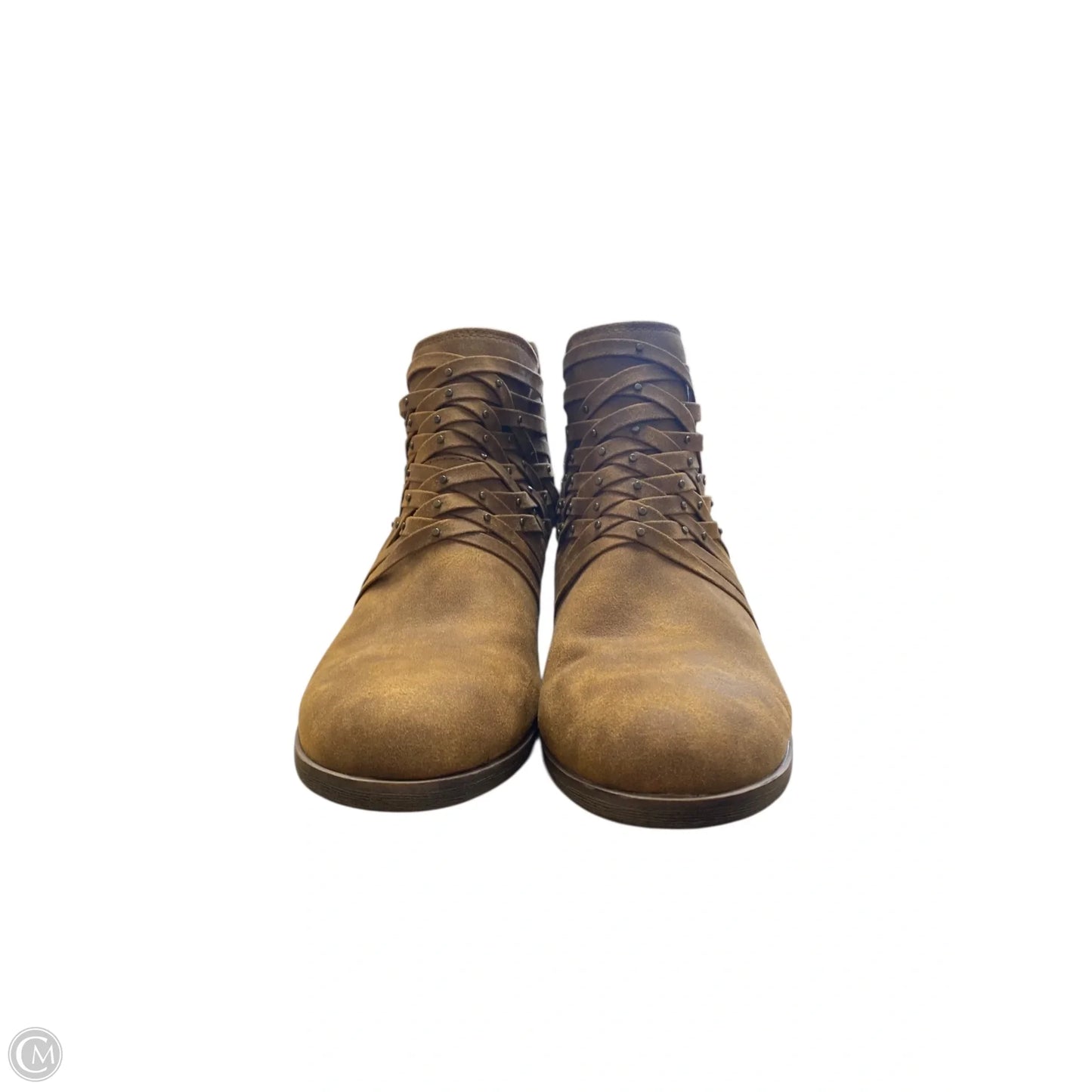 Boots Ankle Heels By Clothes Mentor In Tan, Size: 9