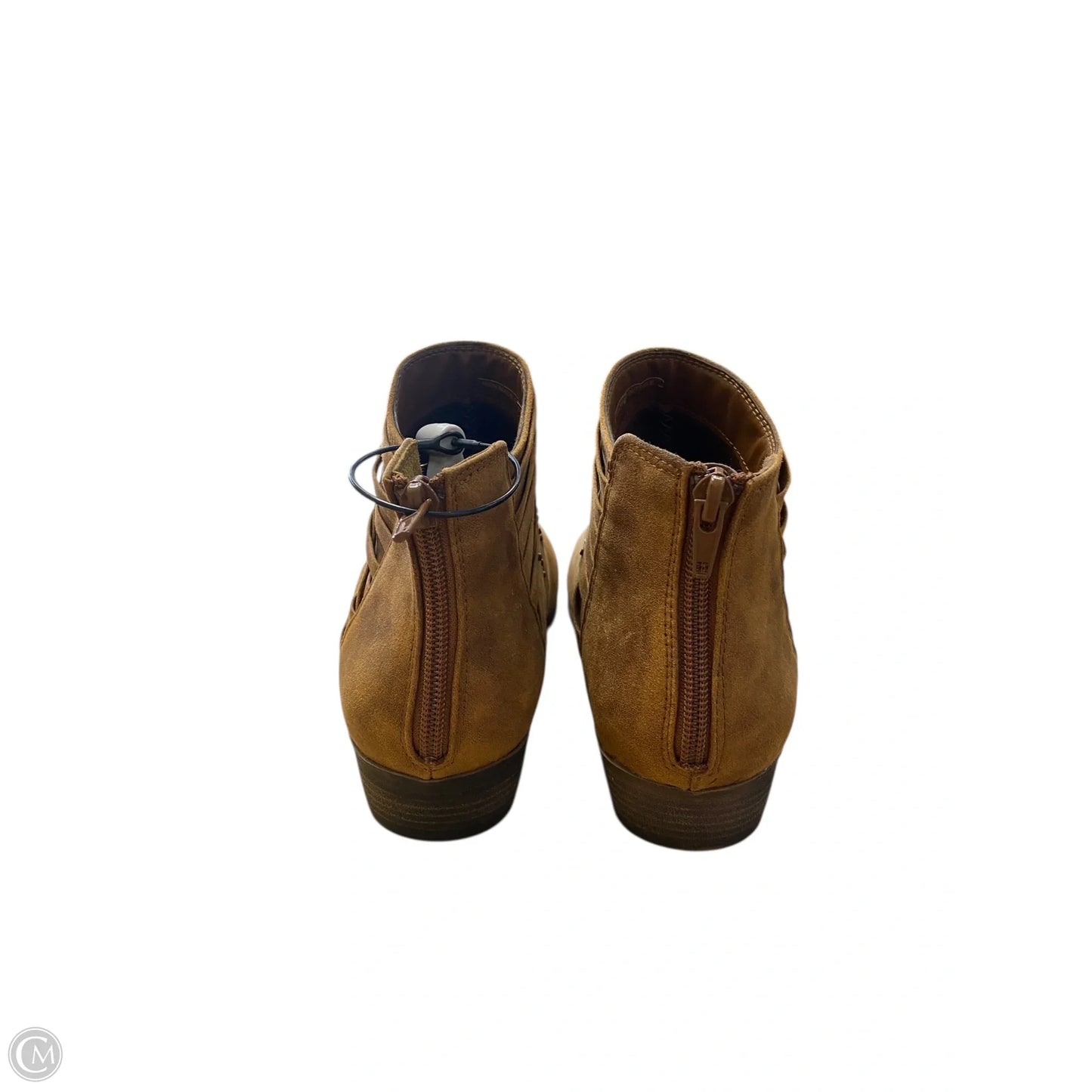 Boots Ankle Heels By Clothes Mentor In Tan, Size: 9