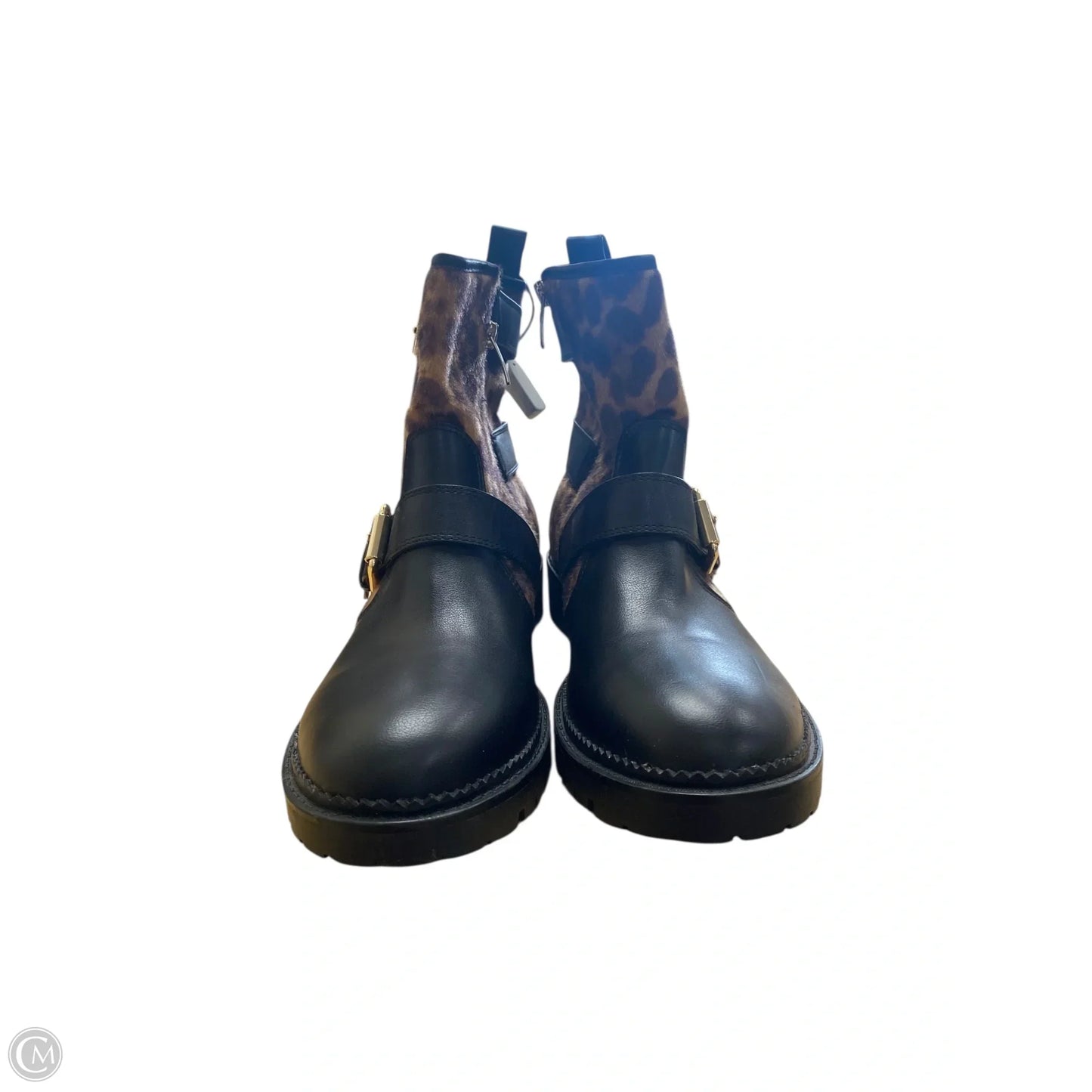 Boots Ankle Flats By Nine West In Animal Print, Size: 9