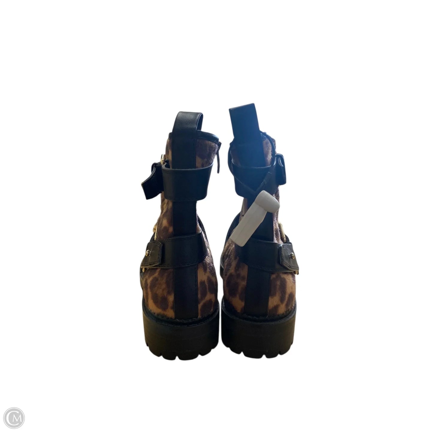 Boots Ankle Flats By Nine West In Animal Print, Size: 9