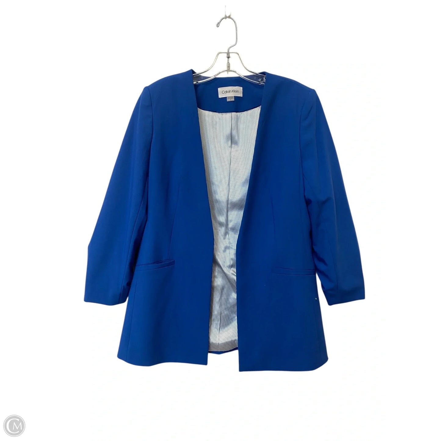 Blazer By Calvin Klein In Blue, Size: 8