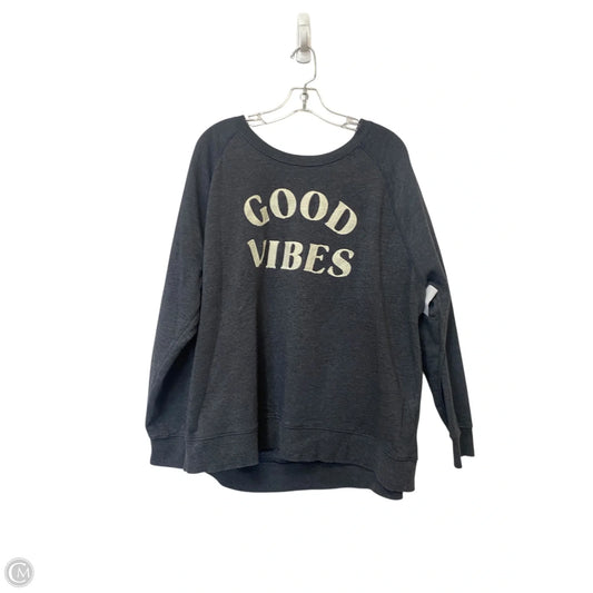 Sweatshirt Crewneck By Old Navy In Grey, Size: Xxl