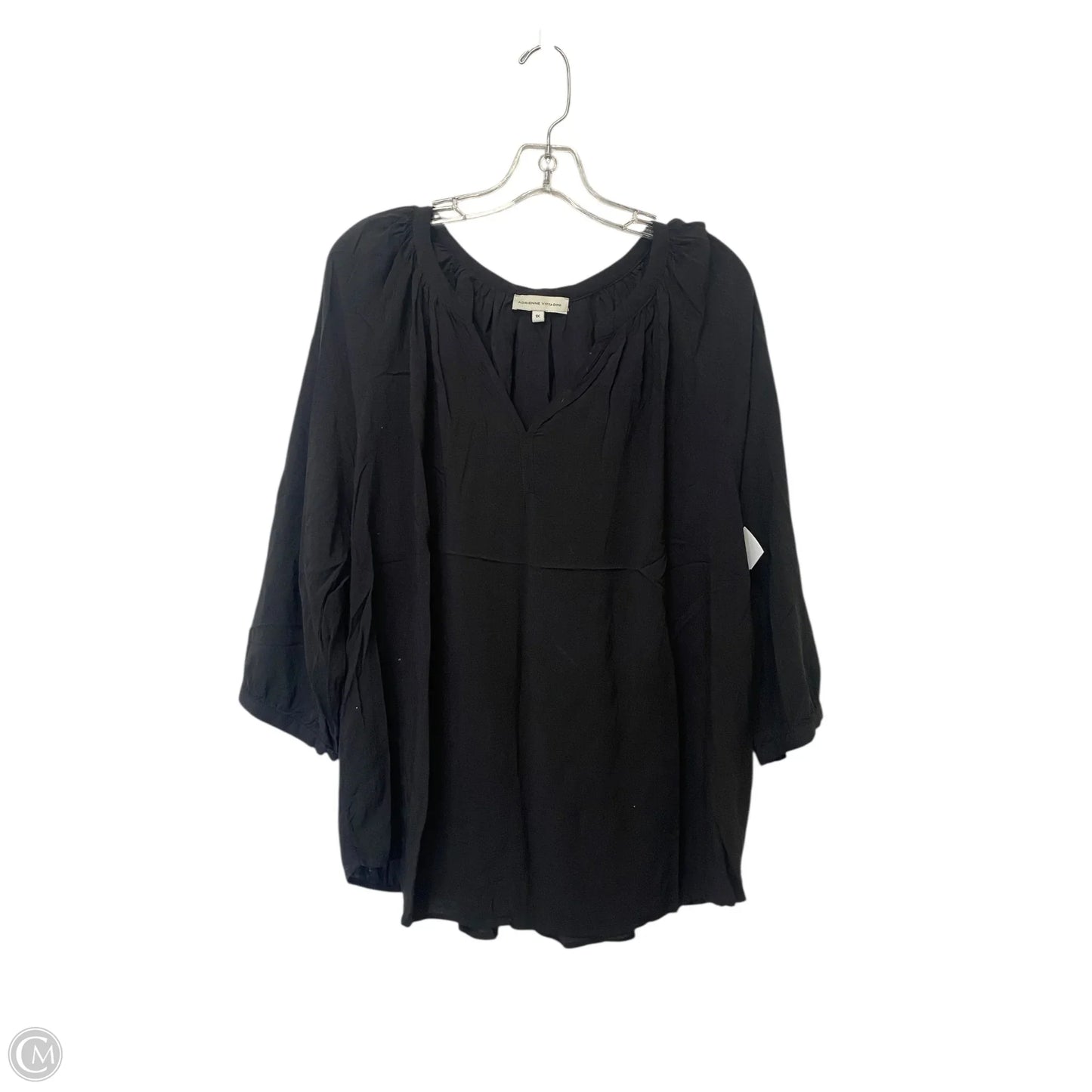 Top Long Sleeve Basic By Adrienne Vittadini In Black, Size: 1x