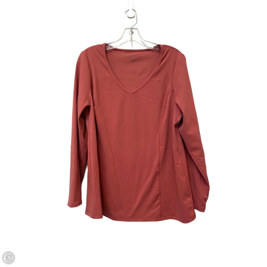 Athletic Top Long Sleeve Collar By Livi Active In Pink, Size: 16