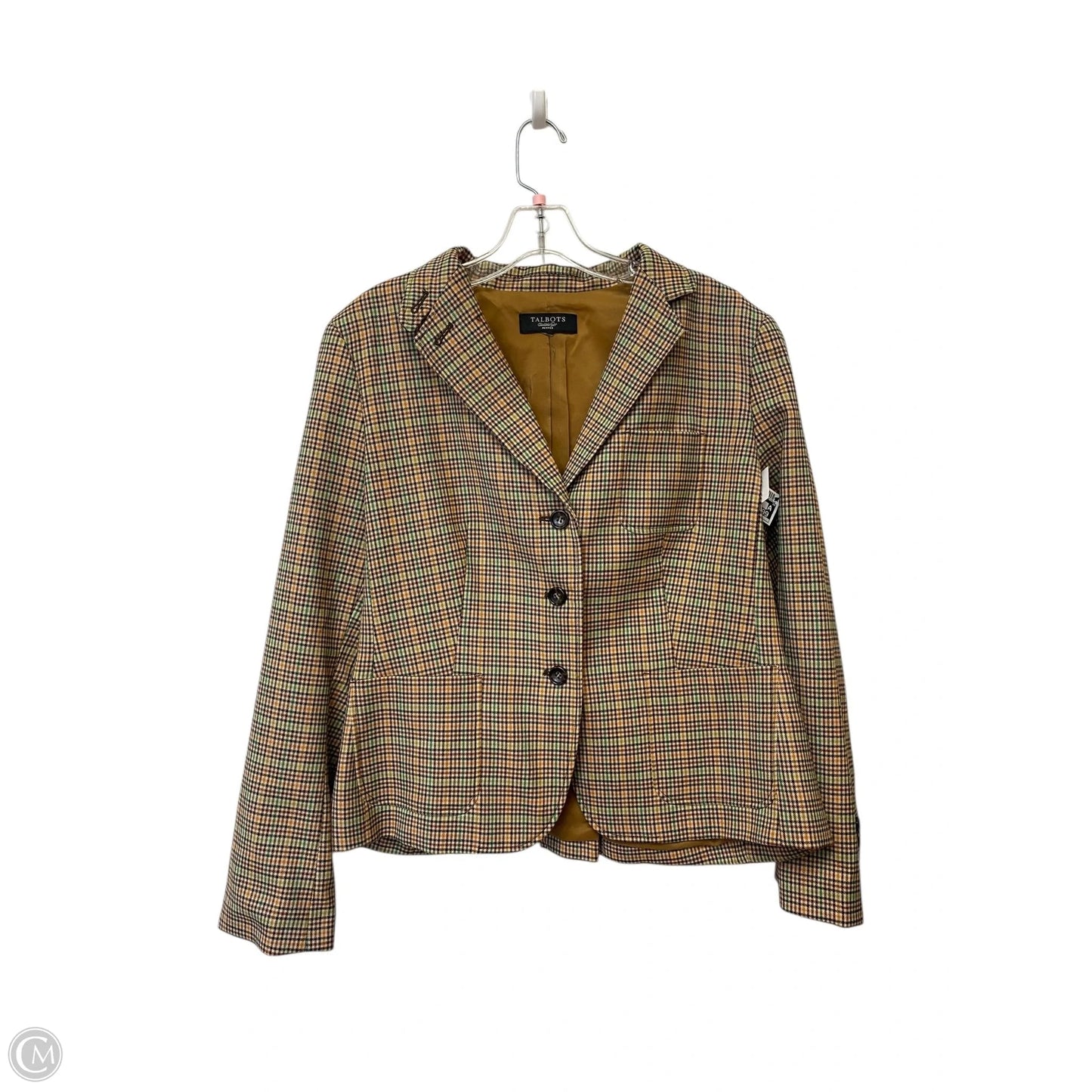 Blazer By Talbots In Plaid Pattern, Size: 12p