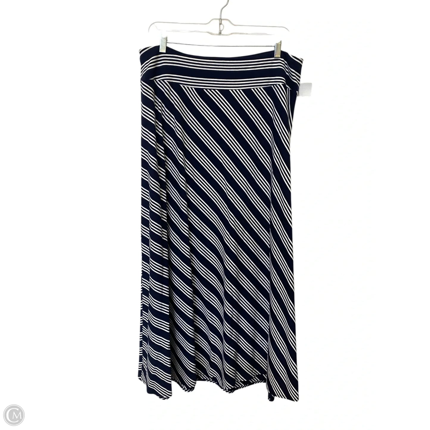 Skirt Maxi By Talbots In Striped Pattern, Size: L
