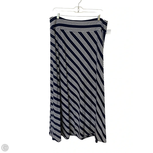 Skirt Maxi By Talbots In Striped Pattern, Size: L