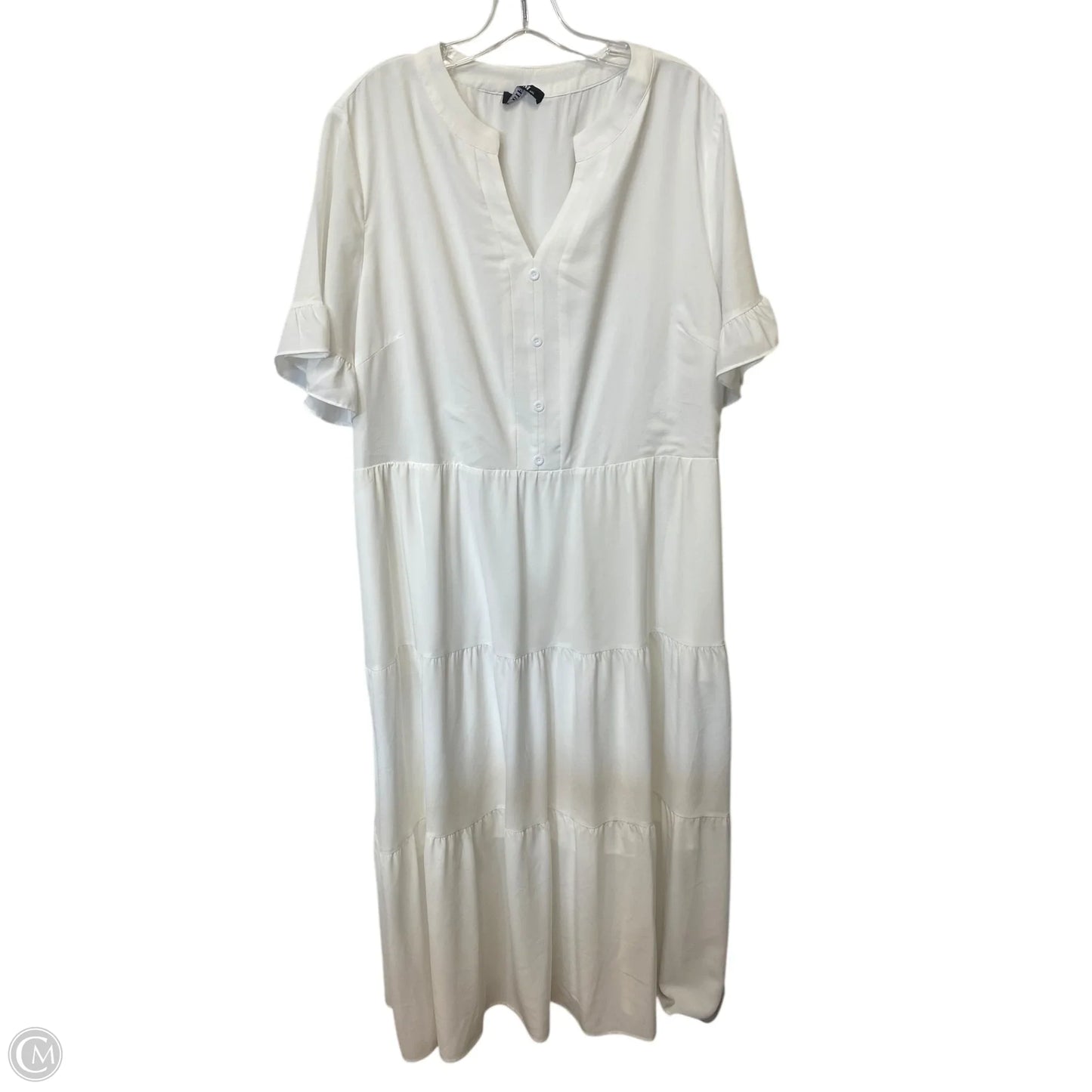 Dress Casual Maxi By Btfbm In White, Size: Xxl