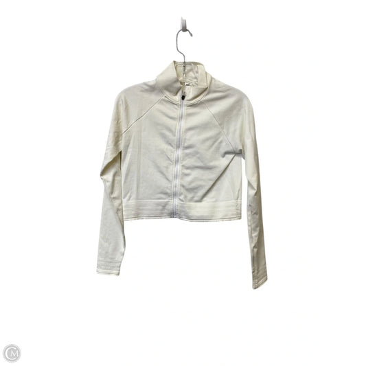 Athletic Jacket By Fabletics In White, Size: L