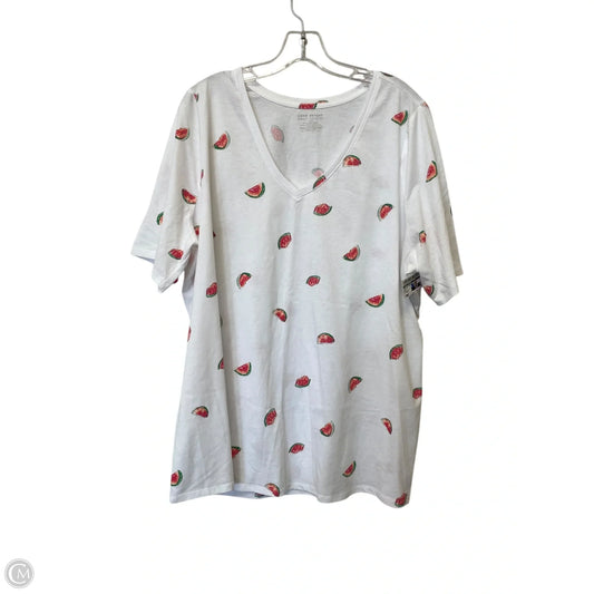 Top Short Sleeve Basic By Lane Bryant In White, Size: 20