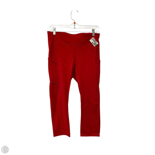 Athletic Leggings By Lululemon In Red, Size: 10