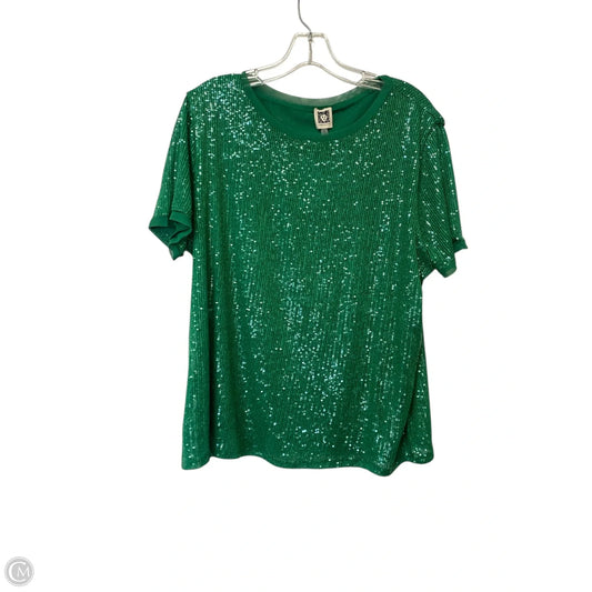 Top Short Sleeve By Anne Klein In Green, Size: Xl