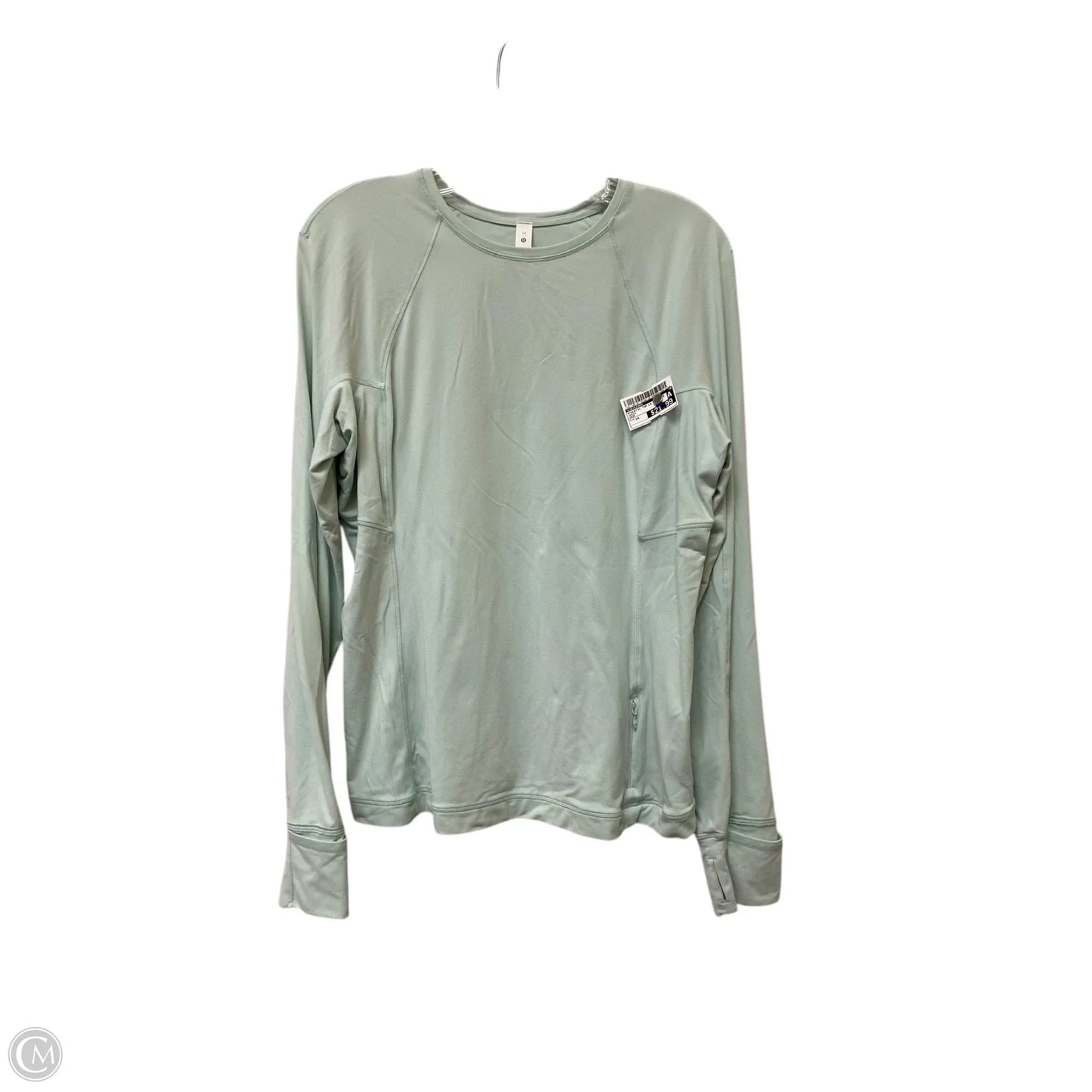 Athletic Top Long Sleeve Crewneck By Lululemon In Green, Size: 14