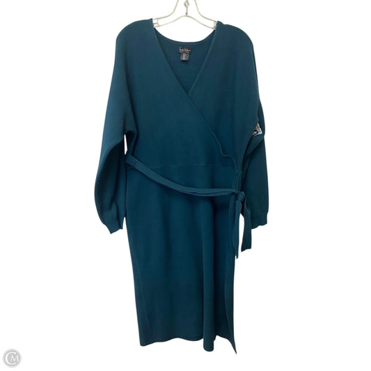 Dress Sweater By Nicole Miller In Blue, Size: L