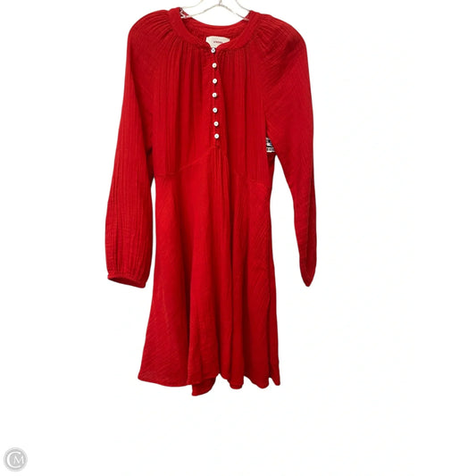 Dress Casual Midi By Clothes Mentor In Red, Size: S