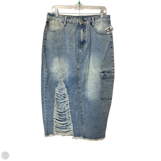 Skirt Maxi By Cmf In Blue Denim, Size: 0