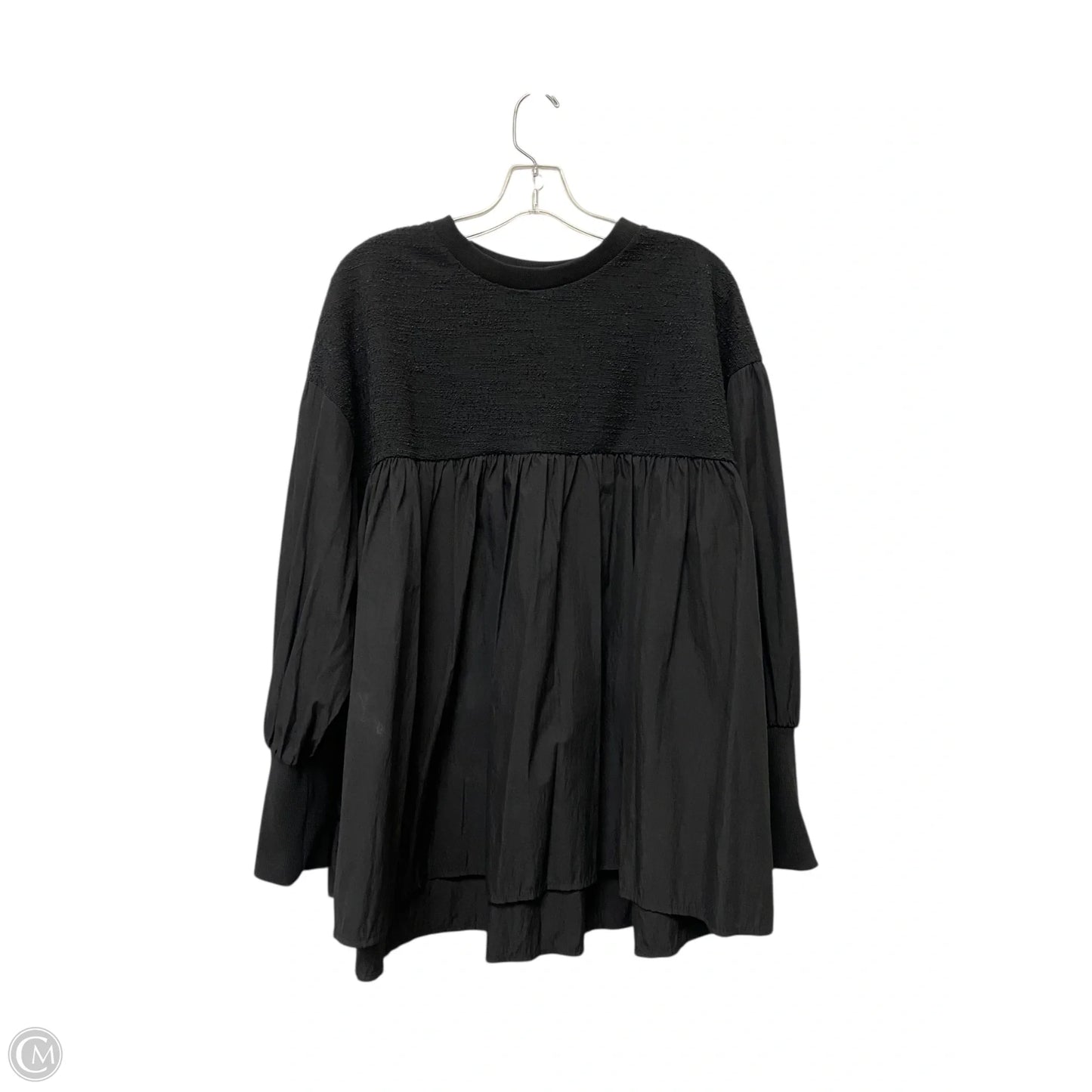 Top Long Sleeve By Cmf In Black, Size: L