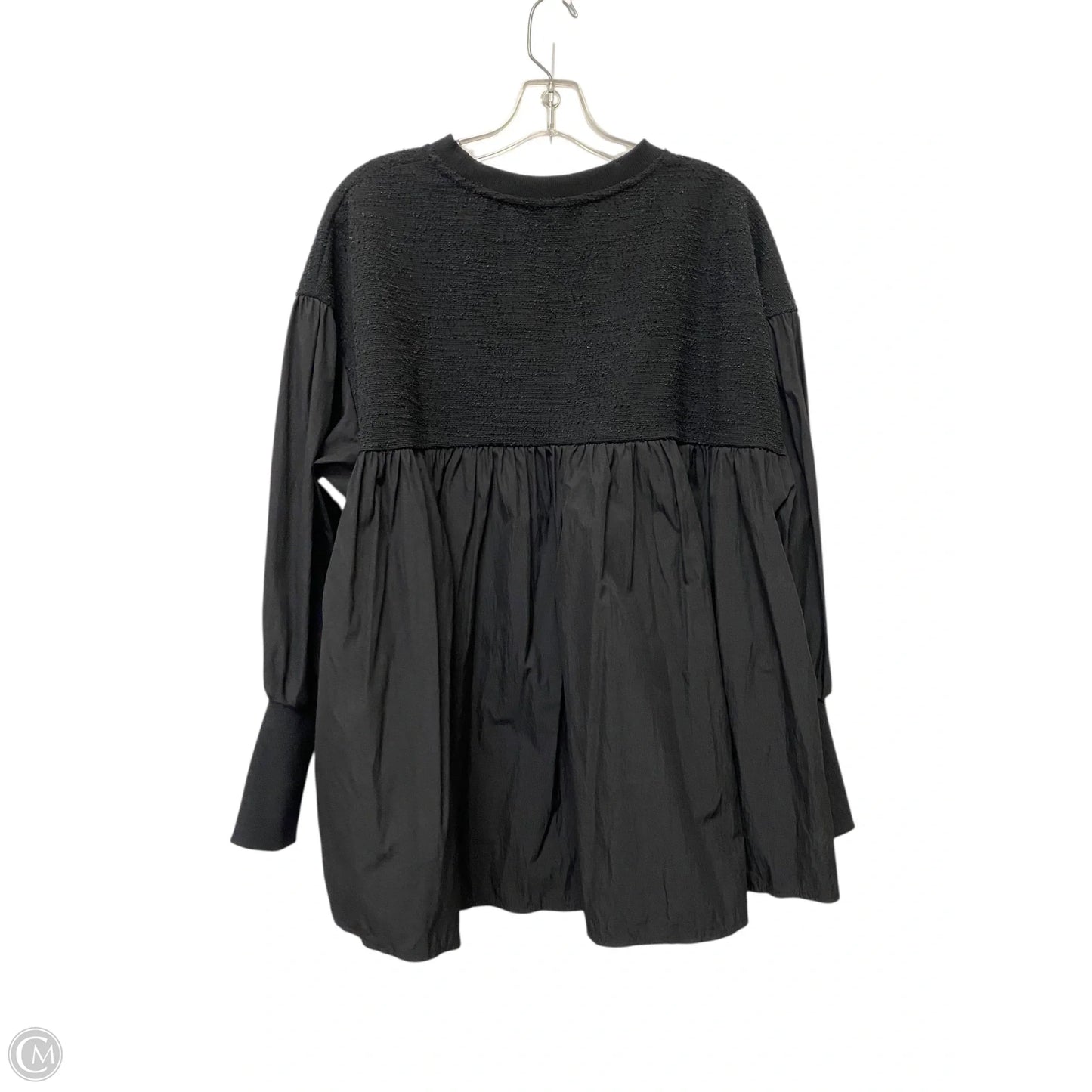 Top Long Sleeve By Cmf In Black, Size: L