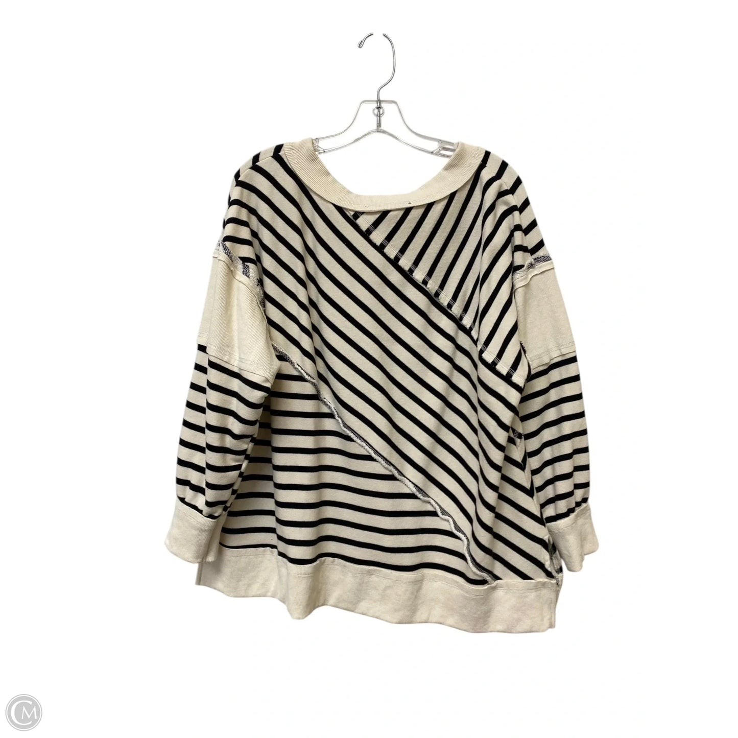 Sweatshirt Crewneck By White Birch In Striped Pattern, Size: M
