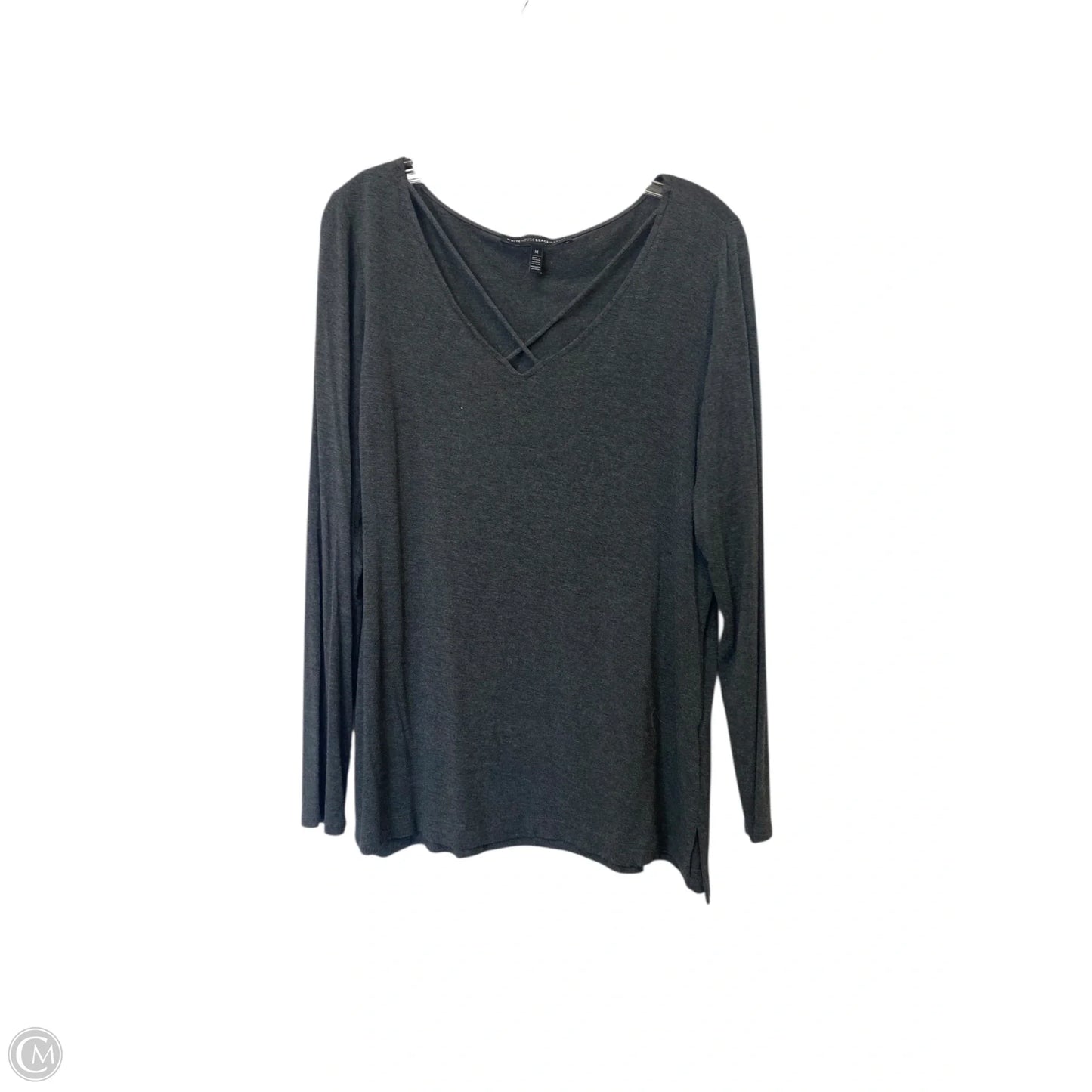 Top Long Sleeve By White House Black Market In Grey, Size: M